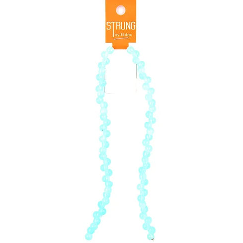 6mm Blue Colour Frosted Matagami Strung Beads